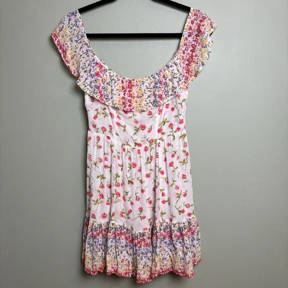Reformation Womens Floral Dress Size 6 Mini Fairy Feminine Flowy Spring Party - Picture 1 of 14